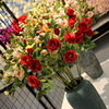 6 roses rose 4 color simulation flower simulation plant wedding supplies fake flowers silk flower artificial flowers