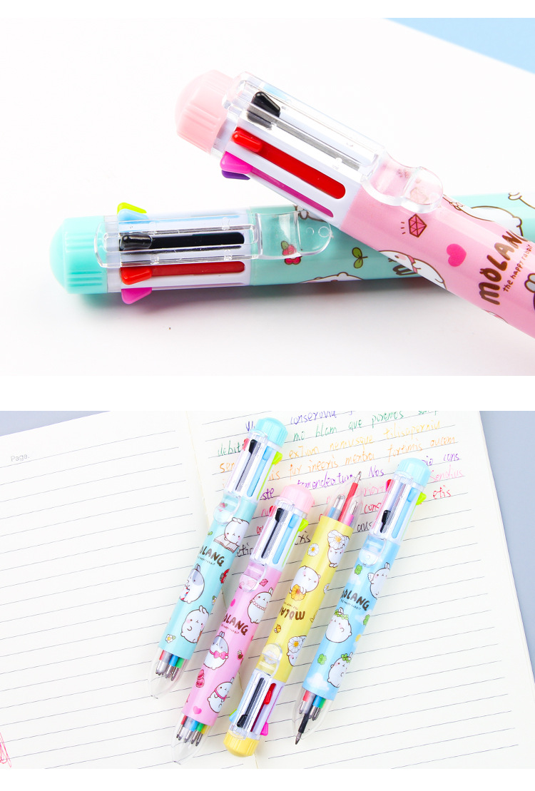 25g Weight Plastic Material Green, Blue, Yellow Color Ballpoint Pen Multicolor Cute Color Creative Korea Black Atomic Oil Refill Student Stationery 5