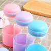 The new Korean version of cute mini Macaron color single -layer high borosilized glass glass with lid creative custom logo