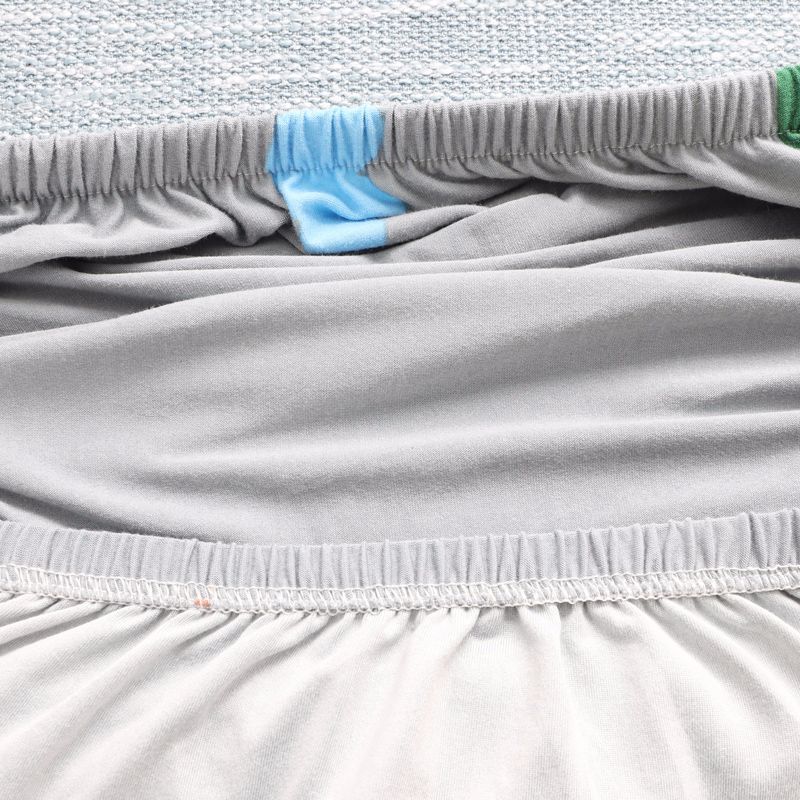 跨境圣诞卡通印花椅子套罩家用通用弹力幼儿园半包靠背餐椅套批发