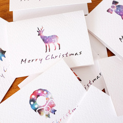 Starry Sky Series Colorful Mini Creative Folding Small Christmas Greeting Cards Blessing Cards Wish Cards
