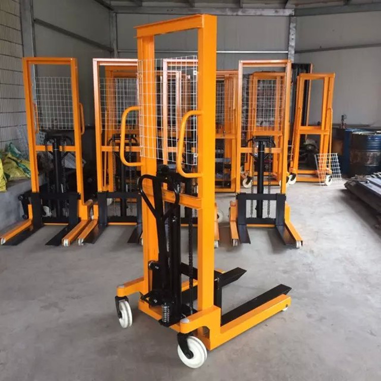 强达液压手动叉车 液压升高车 手动装卸车 堆高车 手动液压