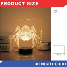 3d小台燈新奇特床頭燈 時尚蜘蛛小夜燈3D創意台燈 廠家批發定制