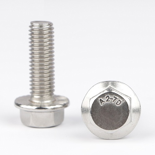 304 stainless steel hex flange bolt with washer and ribbed slip-resistant screw head M5 M6 M8 M10 M12