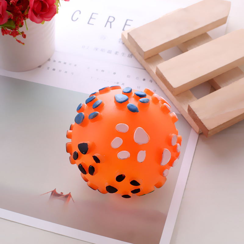 Juguete para mascotas vinilo huellas de colores bola de juguete perro sonido juguete para mascotas perro juguete