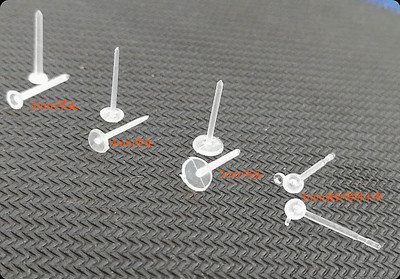透明纯PC料耳针  防过敏塑料平头针环保材料