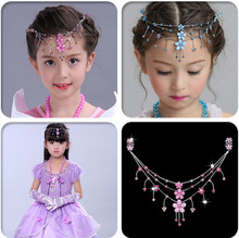 韓版水鑽公主鏈額頭鏈搭配時尚新款兒童成人頭飾飾品氣質演出發飾
