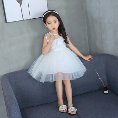 Mùa hè mới của Hàn Quốc phiên bản của các cô gái trong váy vest của trẻ em fluffy công chúa váy 61 trang phục váy váy nhà máy