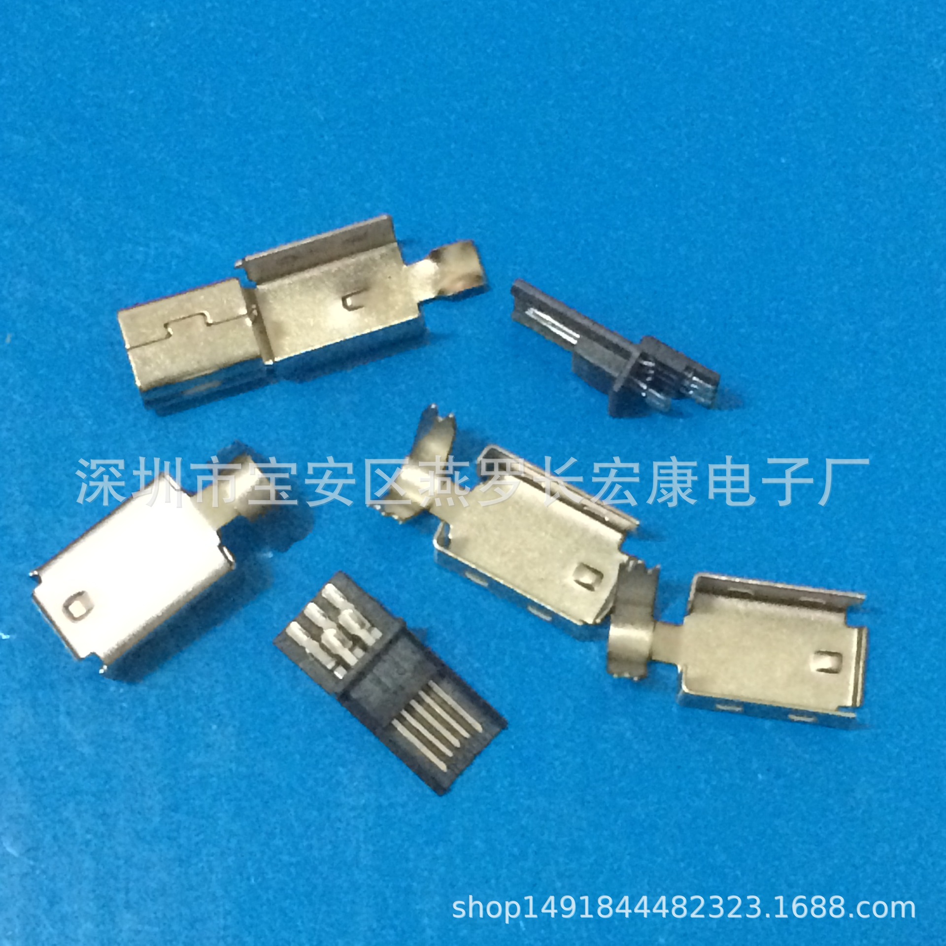 USB迷你5P 接连器插座 焊线接口 MINI USB 5PIN 公头 超薄加长-阿里巴巴