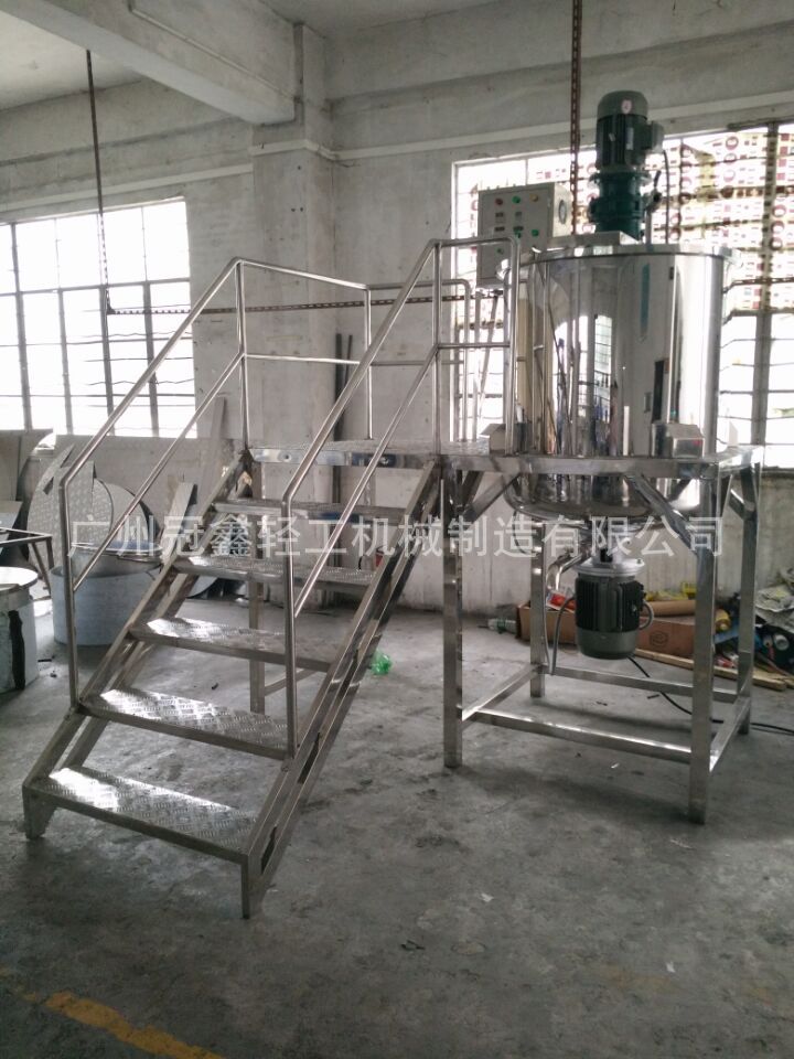 500洗洁精搅拌机 洗衣液搅拌机 不锈钢单层混合搅拌罐 液体搅拌罐