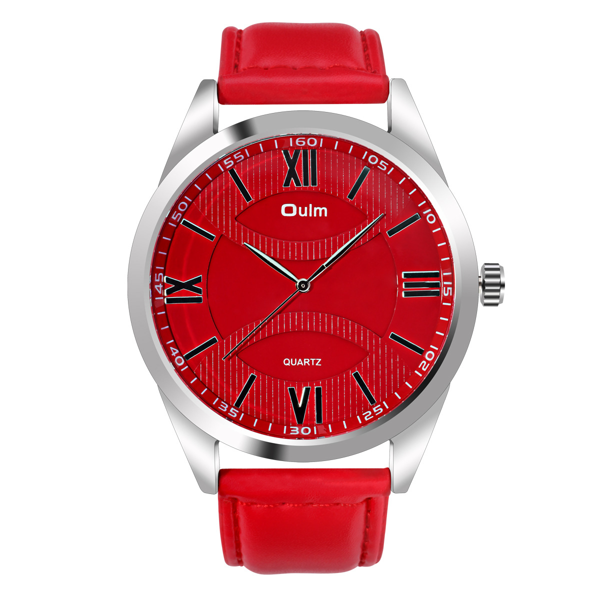 Oulm 3697 reloj de cuarzo para hombre reloj de negocios Correa impermeable reloj grande Placa de tres pines reloj coreano