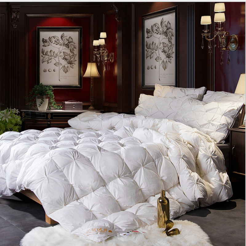 Down comforter five-star hotel 95% white goose down winter duvet with added warmth thick quilt core bedding single and double spring and autumn