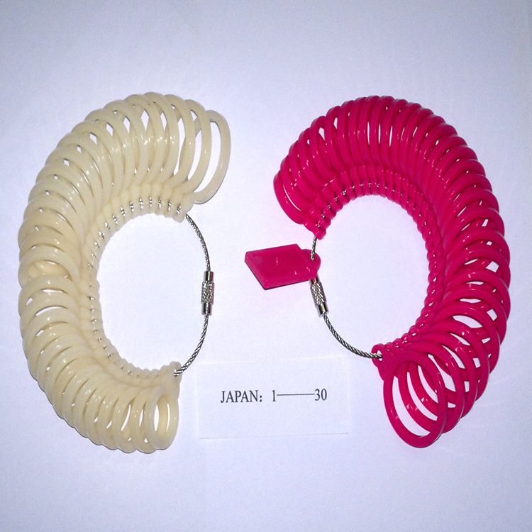 标准日本尺寸塑料戒指测量圈1-----30号，日度戒指圈，日围戒指尺