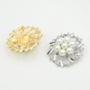 Crystal from pearl, sophisticated brooch, accessory lapel pin