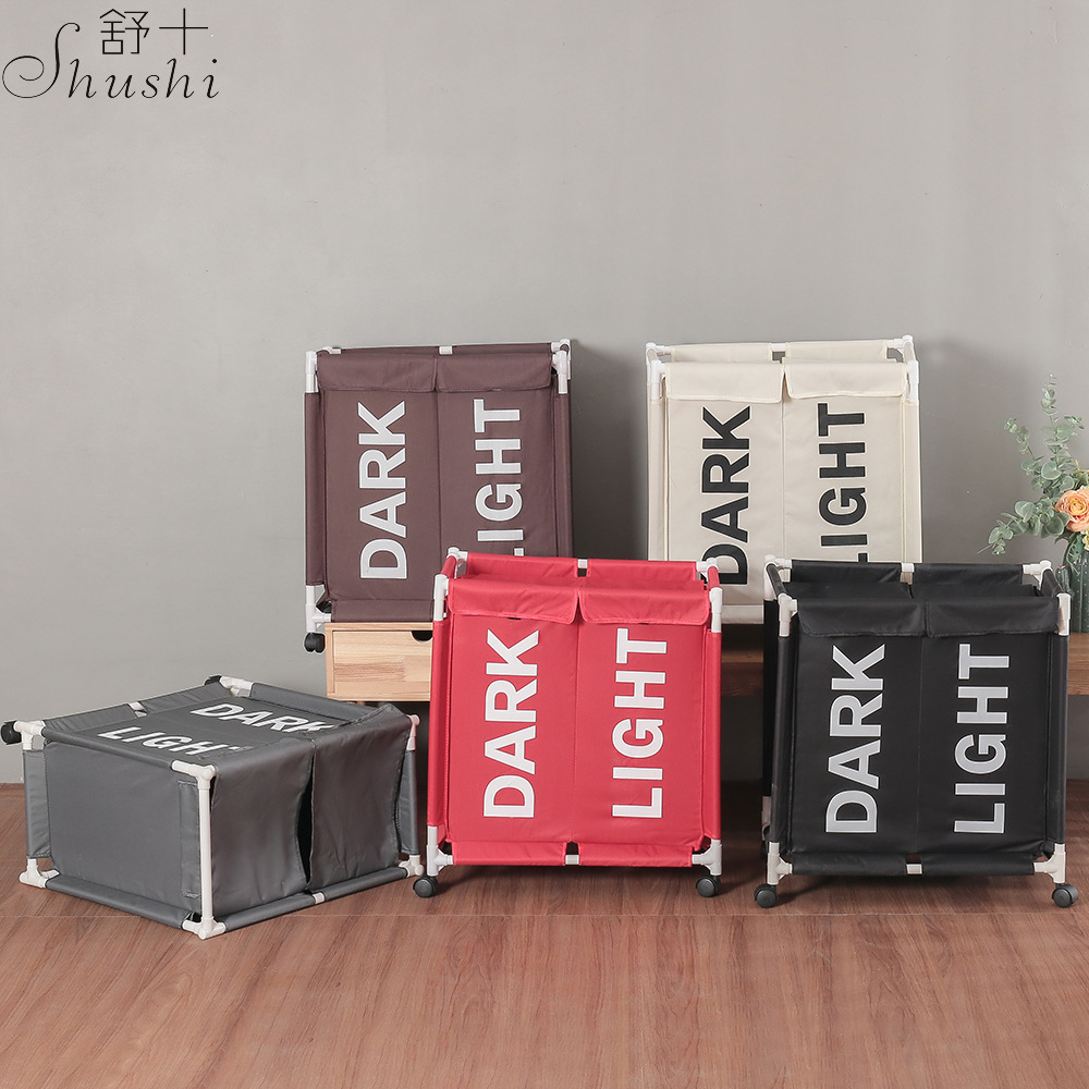 新款时尚简约家用防尘收纳篮 牛津布脏衣篓多功能 布艺折叠脏衣篮|ms