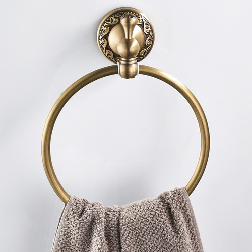European antique brass towel ring retro towel rack hardware pendant towel hanging ring ring towel rack excellent