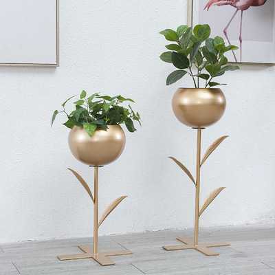 简约现代创意花架绿萝阳台花盆架 室内客厅装饰花架铁艺多肉花盆