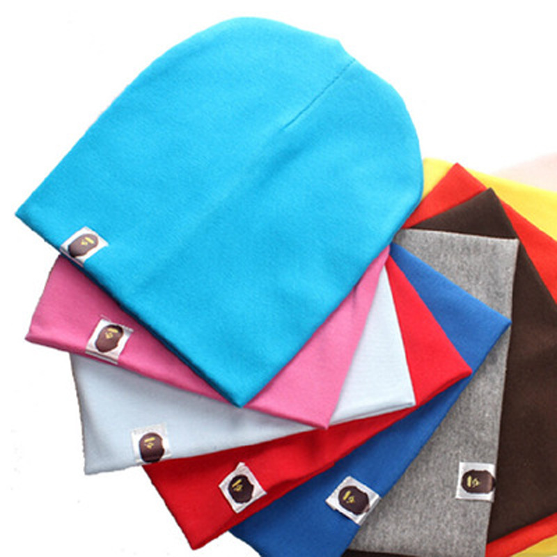 Male children's knitted cap baby candy solid color set hats toddler hat foreign trade baby cap double 1-4 years old