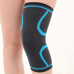 Sports Pressure Socks and Leg Guards with Dual-Wave Silicone Strips, Knitted Knee Guards for Basketball, Breathable Fitness Sports Accessories