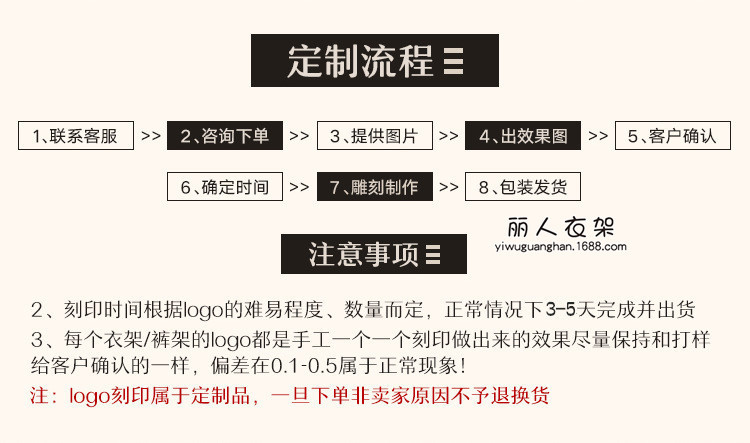 6603方头旧白防滑衣架