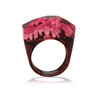 Wooden ring handmade, ethnic resin, new collection, ethnic style