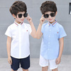 Children's clothing Korean Edition Short sleeved shirt Boy Pants suit 61 children costume One piece On behalf of leisure time Two piece set