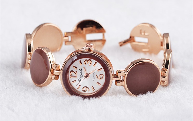 The Bracelet Watch Brown Circle Casual Watch Fashion Gift Watch Women's Watch