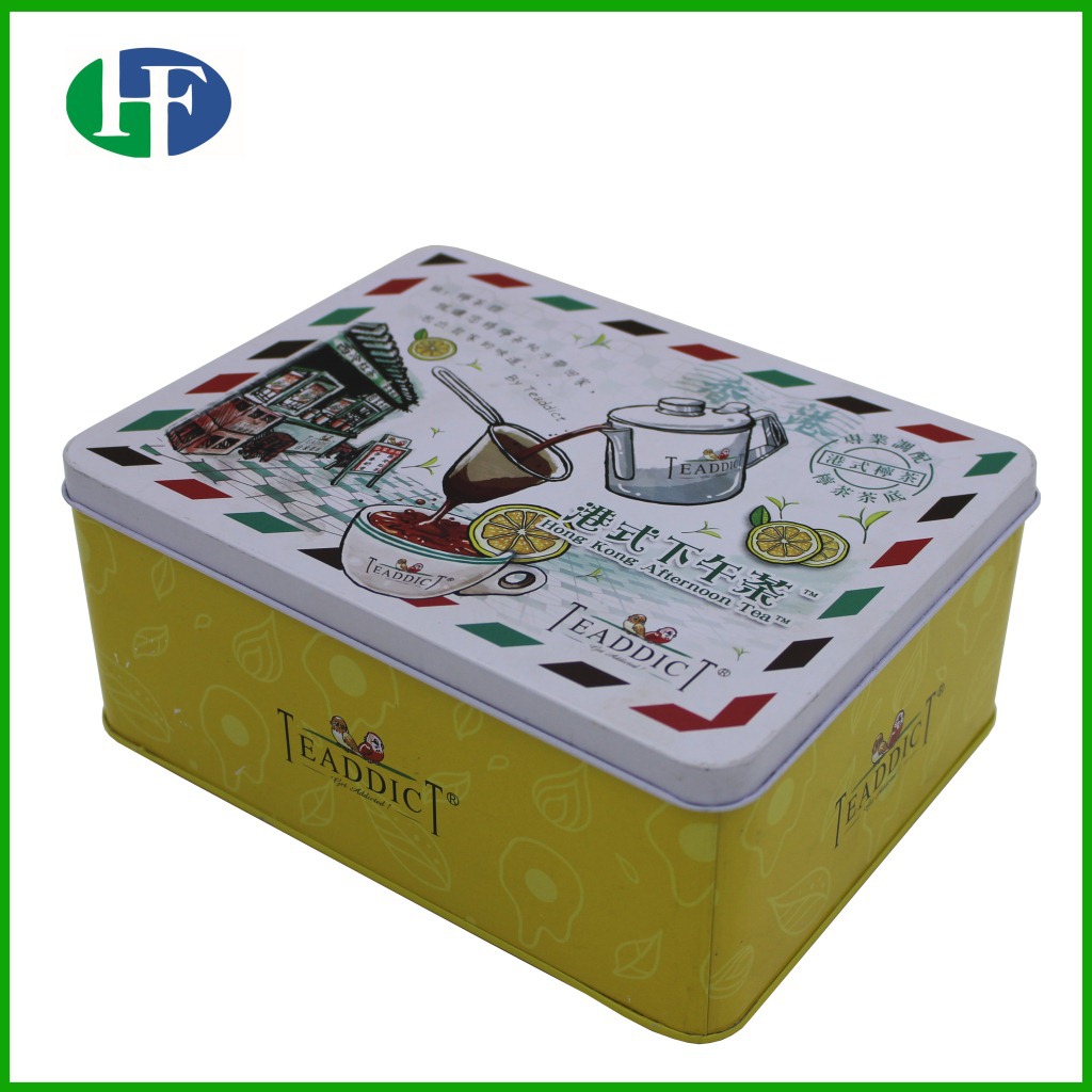 厂家生产港式下午茶铁盒 咖啡豆马口铁罐 礼品金属收纳盒TIN BOX