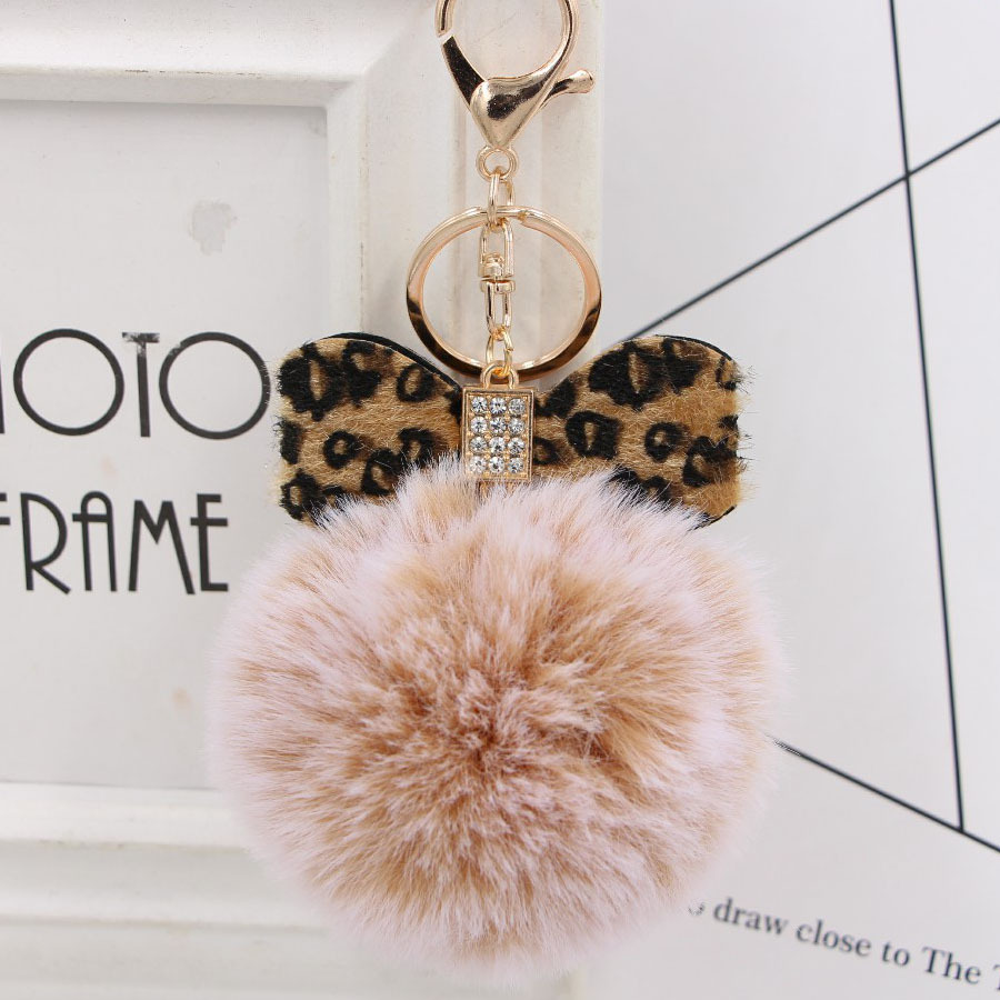 1 Piece Fashion Bow Knot Leopard Pu Leather Women's Bag Pendant Keychain display picture 3