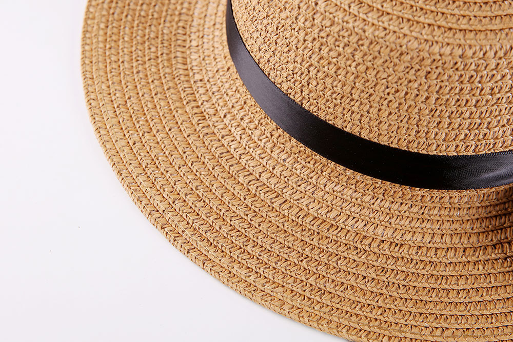 245g Weight Anniversary, Business, Wedding, Birthday Occasion Solid Color Pattern Unisex Gender Basic Style White Color Knotted Ribbon Outdoor Sunscreen Straw Hat 8