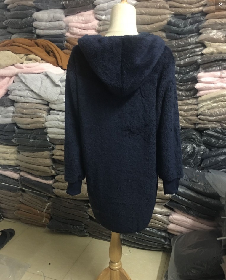 367g Weight Faux Fur Coat Outerwear Type Long Sleeve Sleeve Length Placket Placket Type Women's Casual Solid Color Placket Coat Faux Fur Coat