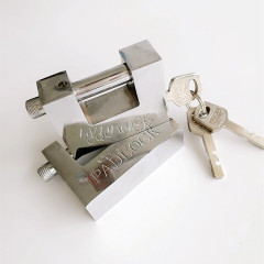 Antique-style horizontal rectangular leaf-shaped padlock, 40mm multiple specifications stainless steel giant lock anti-pry anti-theft hanging lock wholesale