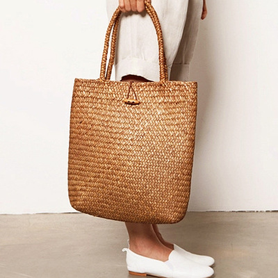 Japan and South Korea Seaweed Woven bag Hanging type Flower basket Mori girl portable Straw The single shoulder bag Travel? Beach Bag Foreign trade wholesale