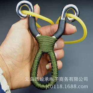 Спортивная рогатка из нержавеющей стали хаки и чёрная