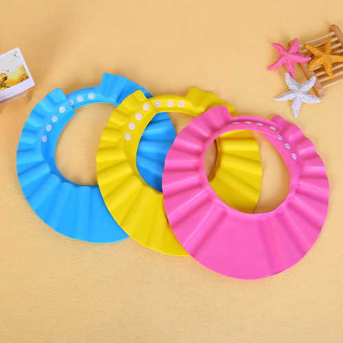 Adjustable Children's Bath Hat, Baby Hair Washing Hat, Toddler Shampoo Hat, Infant Bath Hat, Multicolor Set of Three