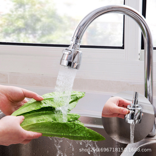 Kitchen sink two-stage adjustable faucet bubbler spout water-saving pressure shower head splash-proof faucet