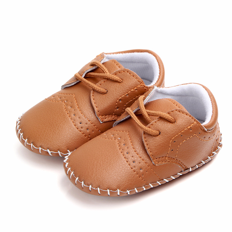 外贸新款批发婴儿学步鞋 babyshoes 手工缝线环保PU宝宝鞋 1450详情3