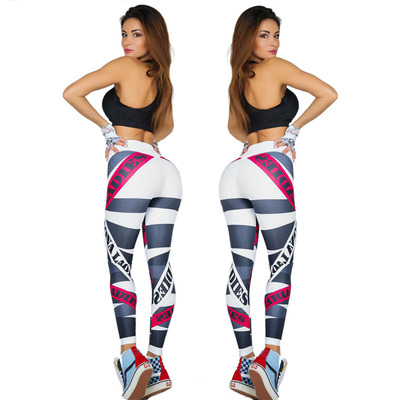 Movement Yoga Pants Paige Elastic force Printed pants Ninth pants Europe and America Hip Tight fitting Self cultivation Show thin