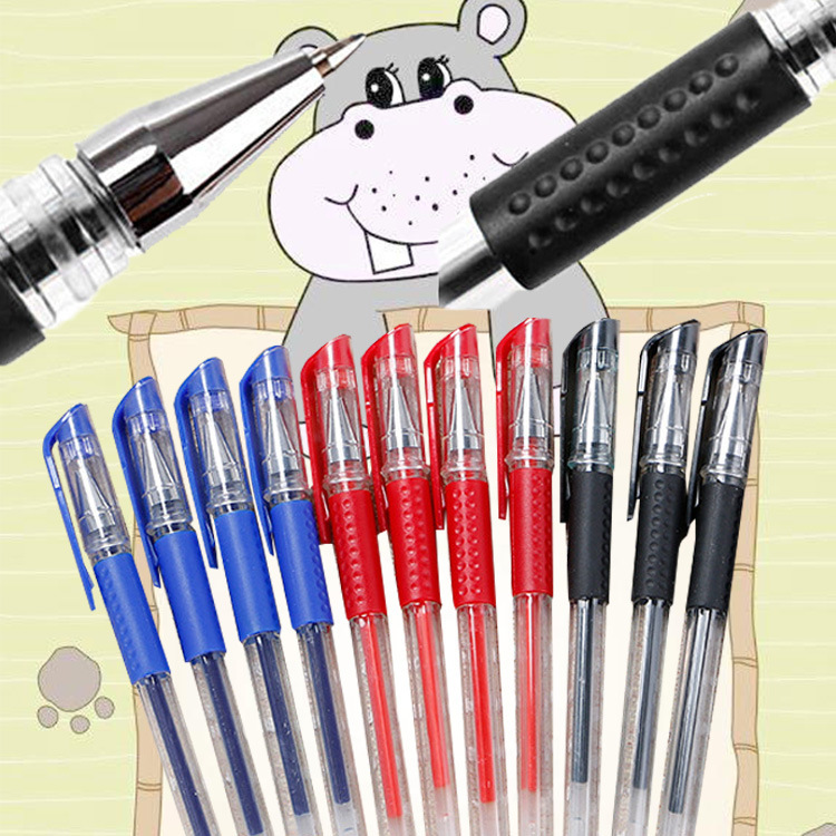 厂家直销 水笔 子弹头办公签名字笔 学生考试专用欧标0.5mm中性笔|ms