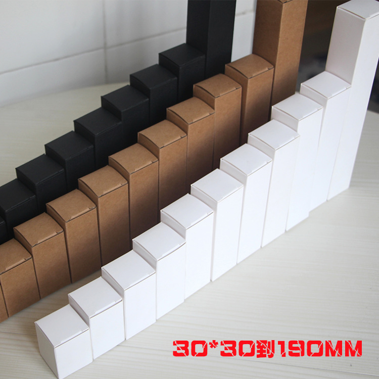 空白牛皮通用纸盒 白色电子产品白盒 外贸中性长方形空白盒子