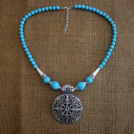 欧美夸张时尚外贸原单正品镂空雕花大坠子项链速卖通饰品货XL147