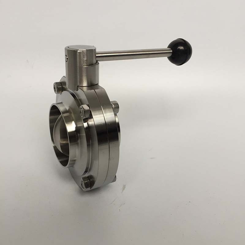 德标不锈钢焊接蝶阀DIN 11851WELDING BUTTERFLY VALVE