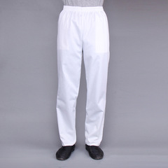 優質白色全鬆緊四季廚師褲酒店賓館西餐廳廚師服男士工裝精品褲子