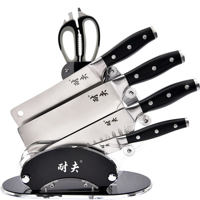 耐夫厨房套刀 全不锈钢五件套刀具 礼品装厨房刀具套装批发直销|ru
