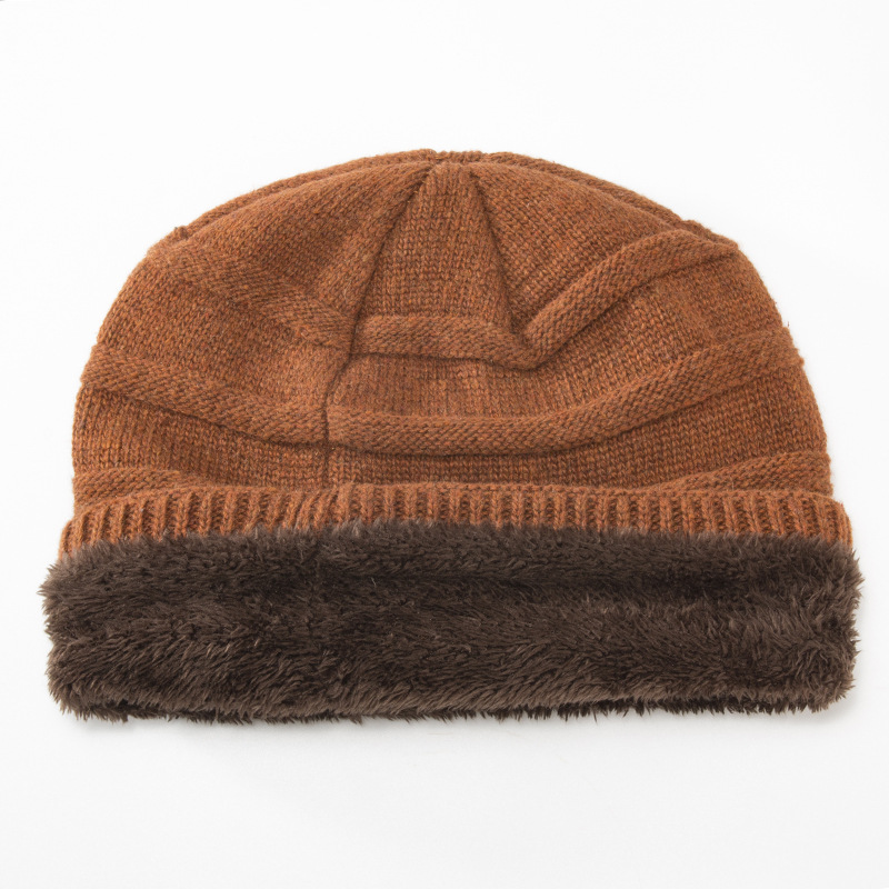 Gestrickte Samtwoll-beanie Für Damen Und Herren Mit Ohrenschutz_voghion.com