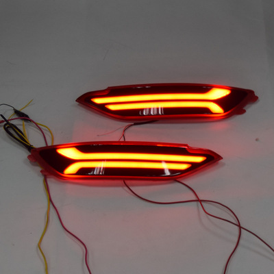 适用于现代全新途胜后杠灯 改装防追尾 LED刹车灯 尾灯后警示灯|ru