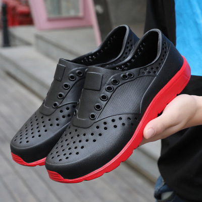 外貿亞馬遜eBay2018年春夏新款環保EVA輕質男士大碼洞洞涼鞋男鞋