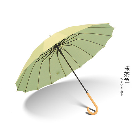 Tự động ô ô sáng tạo Straight nữ Bộ Sen của retro tay cầm cong dài xử lý mưa ô hay nắng ô kép sử dụng bán buôn lớn gấp đôi Ô dù nóng