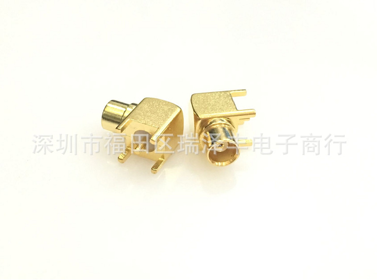 供应射频座MCX-KWE KWHD母弯插PCB板座子同轴连接器