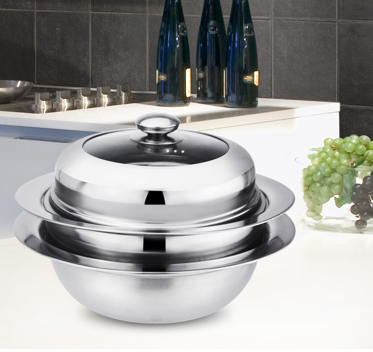 加厚不锈钢飞碟双层蒸锅双层蒸煮多用锅汤蒸锅火锅 促销礼品赠品|ru